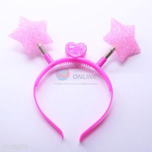 Cheap Pink Star Flashing Light Lovely Hairband Plastic Headband