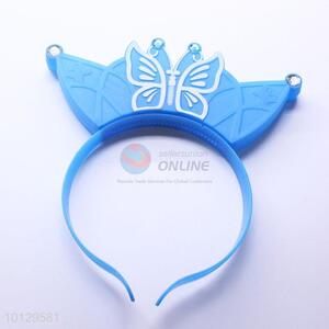 Blue Plastic Flashing Light Butterfly Hairband Girl Headband