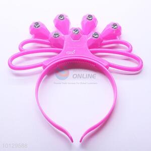 Crystal Plastic Pink LED Light Hairband Headband