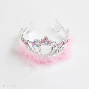 Wholesale birthday girl plastic rhinestone tiaras crown