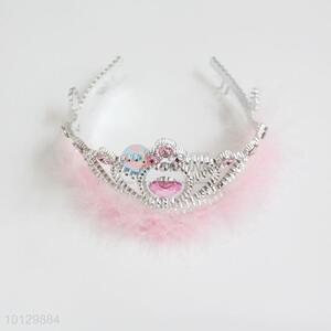 Feather crown party tiaras for girls