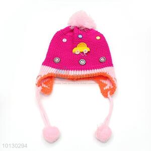Ear Protection Beanie With Pompon For Children