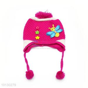 Dragonfly Pattern Ear Protection Beanie For Children