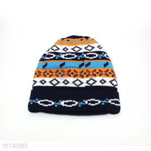 Good Quality Jacquard Add Wool Knitted Beanie Baby Cap