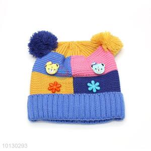 Wholesale Square Child's Cap With Pompon