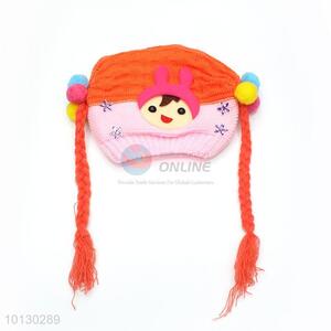 Beautiful Beanie With Two Pigtails For Children