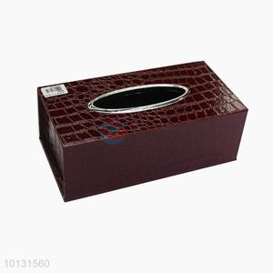 Eco-friendly leather tissue paper box