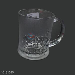 Personalized classic drinking glass cup with handle