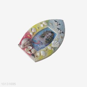 Promotional boat shaped cheap shell photo frame