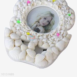 Fashion shell decoration white picture photo frame