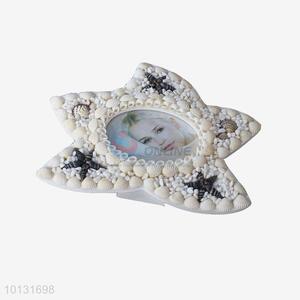 Decorative starfish shape picture frames with shell