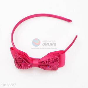 Popular Rose Red Headband, Hair Clasp with Bowknot