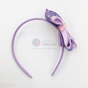 Elegant Purple Hair Clasp with Bowknot for Girls