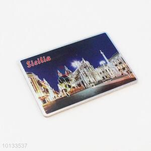 Sicilia City Rectangular Aluminum Foil Fridge Magnet