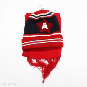 Good quality star cotton warm winter hats for kids
