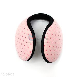Pink Warm <em>Earmuffs</em>/Earcap With Heart Pattern