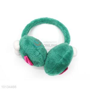 Green Winter <em>Earmuffs</em> With Cartoon Animal Shape