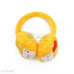 Fashion Yellow Winter Earmuffs With Cute Pattern