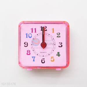 Fashionable Plastic Pink Alarm Clock