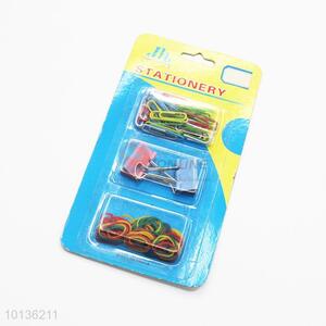 Cute cheap colorful clips/paper clips/rubber bands <em>stationary</em> <em>set</em>