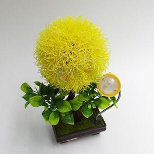 Spring Artificial Fake Flower Yellow Flower Potted Room Decor