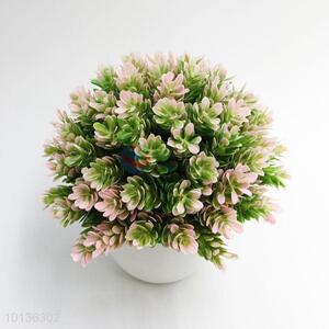 Table Wedding Decoration Artificial Pink Green Plant Potted