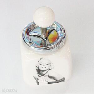 High Quality Marilyn Monroe Printed Ceramic Ashtray with Cover