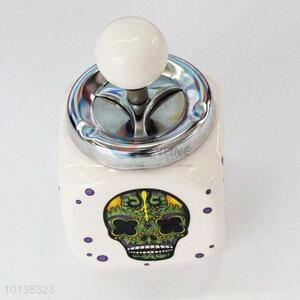 High Quality Skull Printed Ceramic Ashtray with Cover