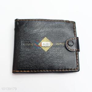 High Quality Vintage Style Cheap Men Short Wallet with Buckle
