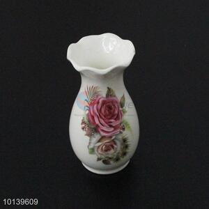Cheap price flower printed ceramic vase