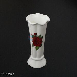 Chinese style flower printed ceramic vase