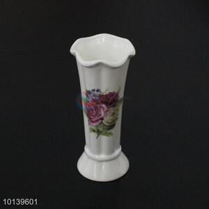 Beautiful design flower printed ceramic vase