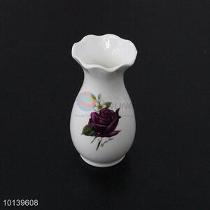 Low price  flower printed ceramic vase