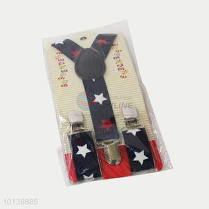 Wholesale Stars Printed Clip-on Suspenders for Children