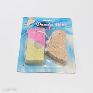 Hot 2pcs rectangle&foot shape pumice stone for wholesale