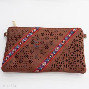 Fashion design brown PU messenger bag/single-shoulder bag