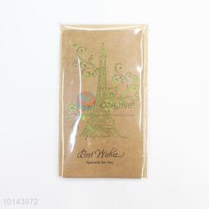 Hollow Out Eiffel Tower Pattern Kraft Paper Kraft Paper Wishes Card/Birthday Greeting Card