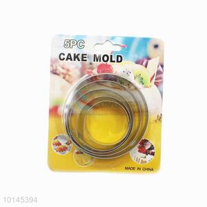 Lovely 5pcs round shape cake mould