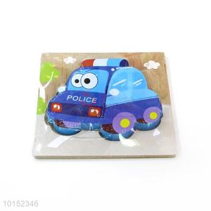 Cartoon Police Car 3D Wooden Puzzle Toys