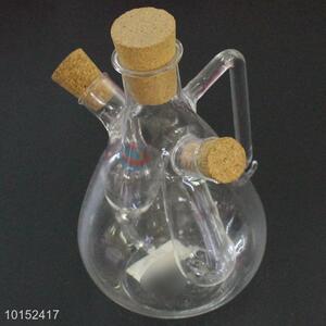 Kettle Shaped Sauce Vinegar Bottle With Two Outlets Seasoning Bottle Glass Condiment Jar