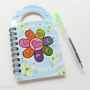 Cheap Price Flower Portable <em>Stationery</em> Notebook with Pen