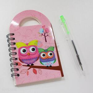 High Quality Owl Printed Portable <em>Stationery</em> Notebook with Pen