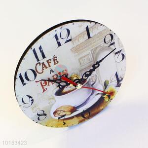 Europe Style Coffee Cup Pattern Wall Clocks Living Room Decoration