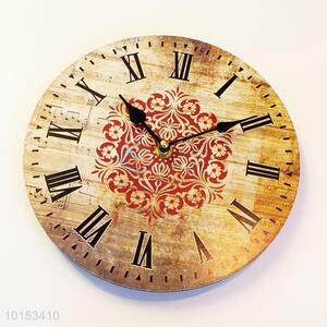 Antique Wooden Wall Clock Roman Numerals Classical Retro Wall Clock