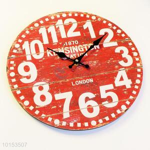 Red Color Simple Pattern Mordern Style Design <em>Wall</em> <em>Clocks</em>