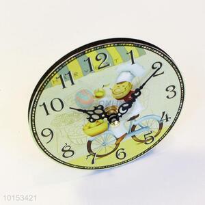 Happy Chef Pattern Modern Style Design <em>Wall</em> <em>Clocks</em>