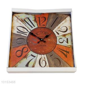 Fashion Numbers Silent Modern Antique Wooden Wall Clock for Home Decoration