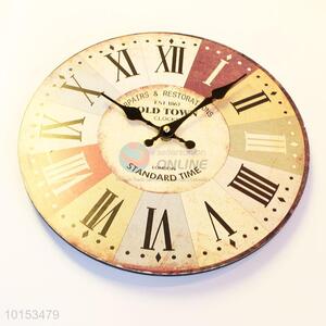 European Style Creative Colorful Roman Number Wall Clock for Home Decoration