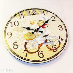 High Quality Happy Baker Pattern Bedroom Decor Wall Clock