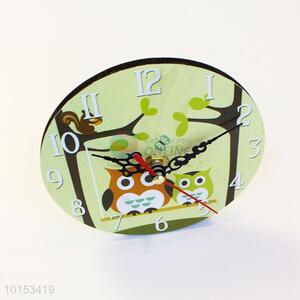 Cartoon Owls Pattern Wall Clock Home Decoration Wall Clock